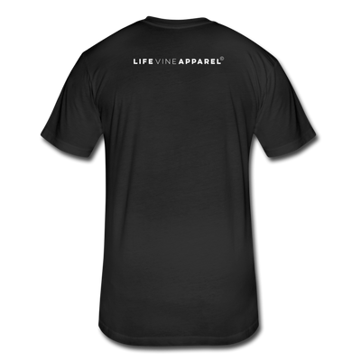 Fitted Cotton/Poly T-Shirt by Life Vine Apparel - black