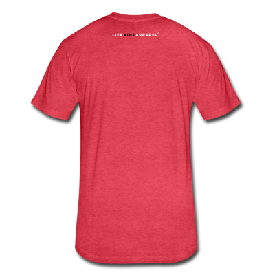Fitted Cotton/Poly T-Shirt by Life Vine Apparel - heather red